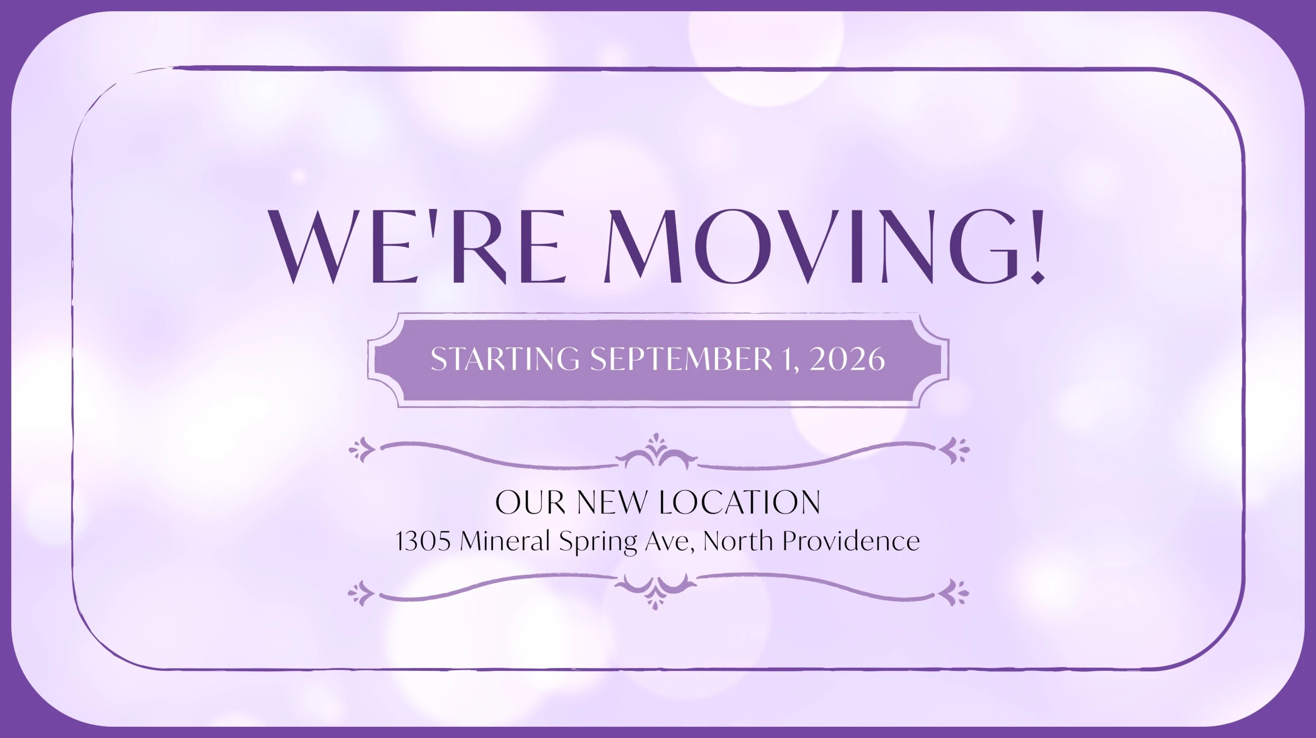 We're Moving