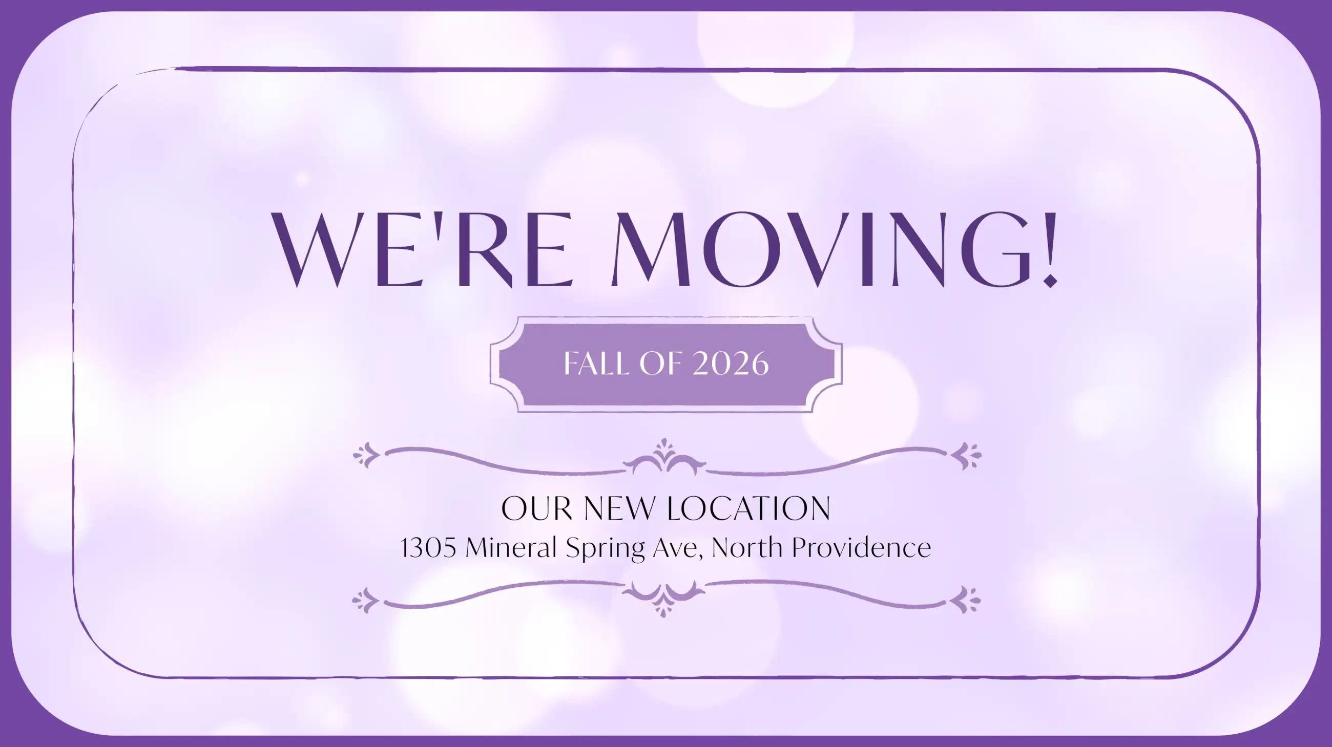 We're Moving